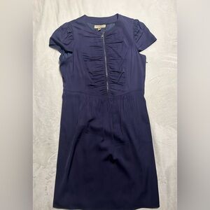 Stunning made in Italy navy front zip Burberry dress.